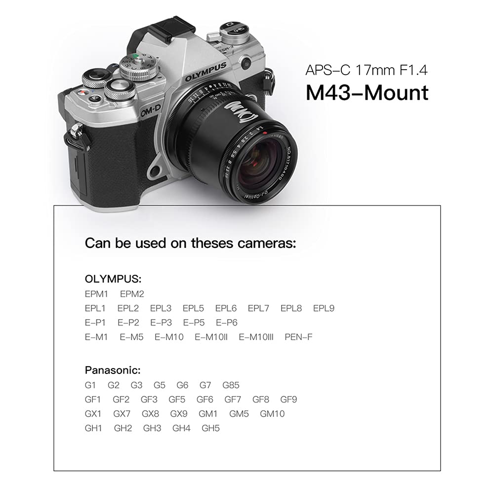 Amazon.co.jp: TTartisan 17mm F1.4 広角レンズ MFT M4/3 マウント